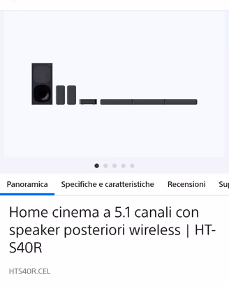 Soundbar Sony HT-S40R 5.1 600W