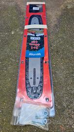 Barra motosega 45 cm e due catene