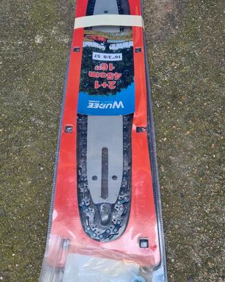 Barra motosega 45 cm e due catene