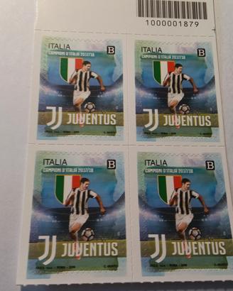 Francobolli Juventus Campione d'Italia 2017/18