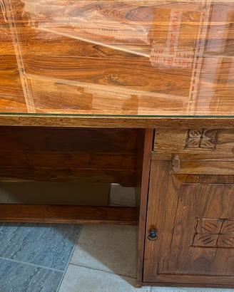 SCRIVANIA 100% IN LEGNO MASSELLO