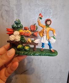 statuetta vintage presepe fruttivendolo 