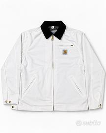 Giacca Carhartt WIP bianca con colletto nero