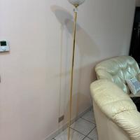 Piantana in metallo oro e vetro di Murano