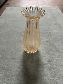 vaso in vetro di murano con oro