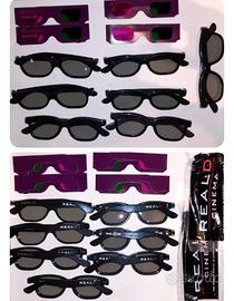 OCCHIALI REAL 3D lotto 11 pz