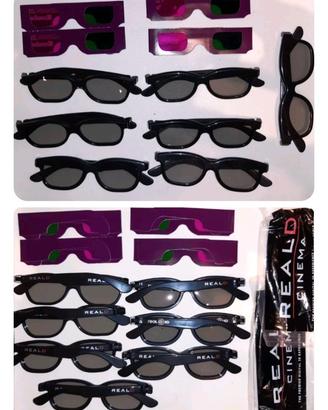 OCCHIALI REAL 3D lotto 11 pz