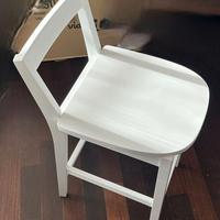 sgabello in legno massello bianchi