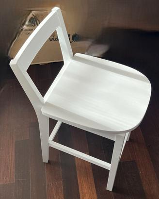 sgabello in legno massello bianchi