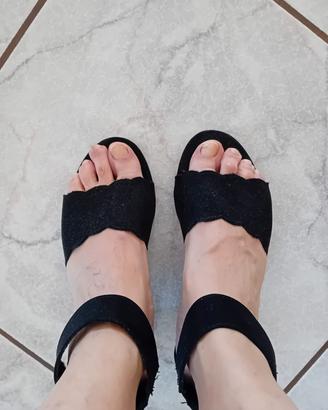 sandali neri donna