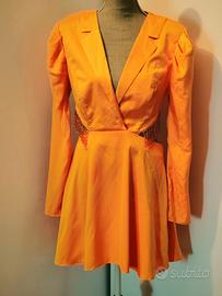 mini abito blazer arancione lashes of London spall