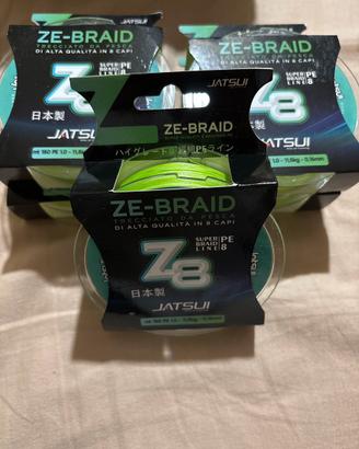 Filo da pesca trecciato Jatsui ZE-BRAID Z8