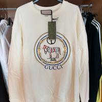 Felpa senza cappuccio in jersey di cotone