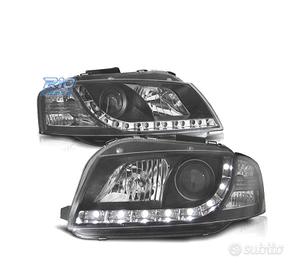 FARI AUDI A3 8P LUCE DIURNA REALE FONDO NERO