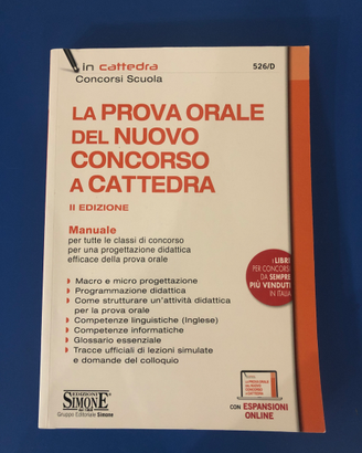 Libro LA PROVA ORALE DEL NUOVO CONCORSO A CATTEDRA