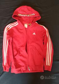 Felpa Adidas rosso Ragazzo / Bambino XS cappuccio