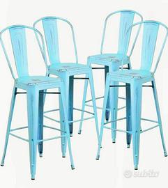 4 sgabelli con schienale azzurri
Altezza 117 cm4 s