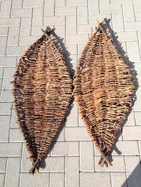 Antico essicatoio graticcio coppia '800 contadina 