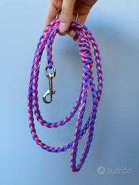 Guinzaglio intrecciato rosa lilla