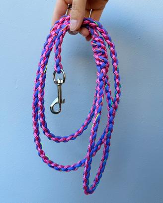 Guinzaglio intrecciato rosa lilla