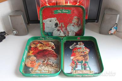 Vassoio Coca Cola Natalizio Babbo Natale entra
