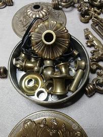 VINTAGE LAMPADARIO  anni  60 color BRONZO