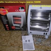 Stufetta elettrica bagno quarzo 1000W da terra