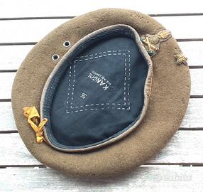 Basco kaki E.I.  Kangol S.Ten. Artiglieria anni'60