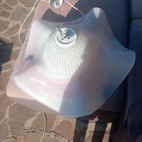 🌬️ Lampadario in Vetro Satinato Ondulato (3ª e 4ª