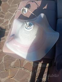 🌬️ Lampadario in Vetro Satinato Ondulato (3ª e 4ª