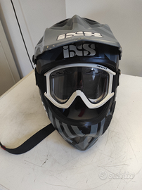 Casco cross enduro e maschera scott quick strap