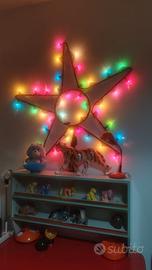 Luminaria vintage anni 80, Stella 40 luci colorate