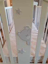 Lettino erbesi + set biancheria + paracolpi chicco