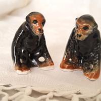 Coppia Statuine Scimmie Vintage 1970