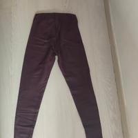 Leggins ecopelle felpato Tezenis viola intenso t