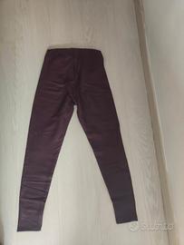 Leggins ecopelle felpato Tezenis viola intenso t