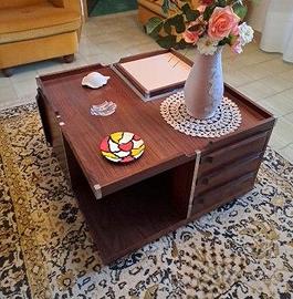 Tavolino da salotto vintage anni '70 contenitore