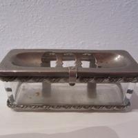 Posacenere da auto anni '60 vetro e metallo