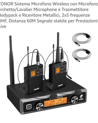  microfono archetto e lavalier