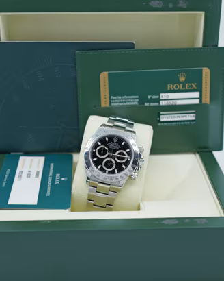 ROLEX DAYTONA 116520 NERO 2009 COMPLETO + SERVICE 