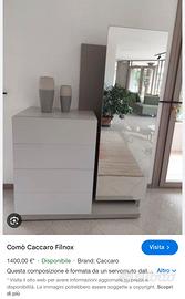 Cassettiera con specchio CACCARO como