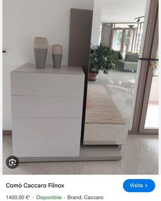Cassettiera con specchio CACCARO como