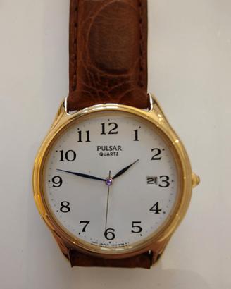 Pulsar Quartz V532 cinturino pelle mai usato, 1994