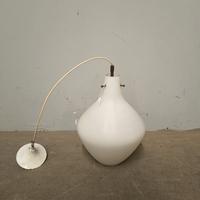 Lampada a sospensione di modernariato in vetro