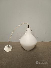 Lampada a sospensione di modernariato in vetro