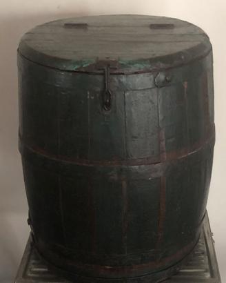 BOTTE CONTENITORE IN LEGNO E METALLO