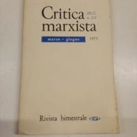 Critica Marxista Marzo Giugno 1975. Aloni di polve