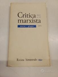 Critica Marxista Marzo Giugno 1975. Aloni di polve