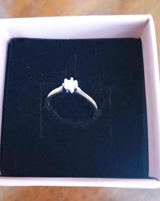 Anello solitario Strolli nuovo mis.11