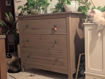 cassettiera hemnes marrone 